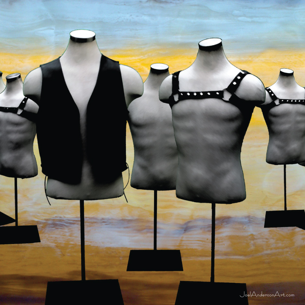 Mannequins at the Leather Bar Let's Dance tile Joel Anderson Art